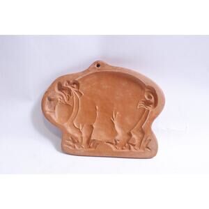 Cotton Press Mold, 1992, Pig, Cookie Mold, Terra Cotta - 230720-SM 304